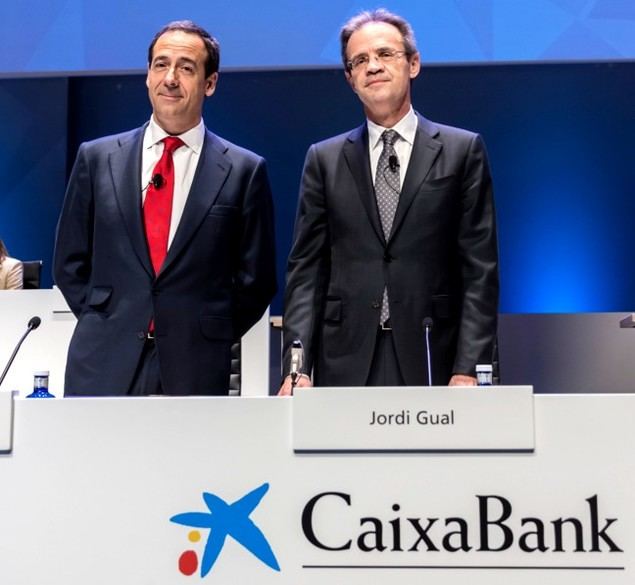 ordi Gual, presidente de CaixaBank y Gonzalo Gortázar, consejero delegado de CaixaBank.