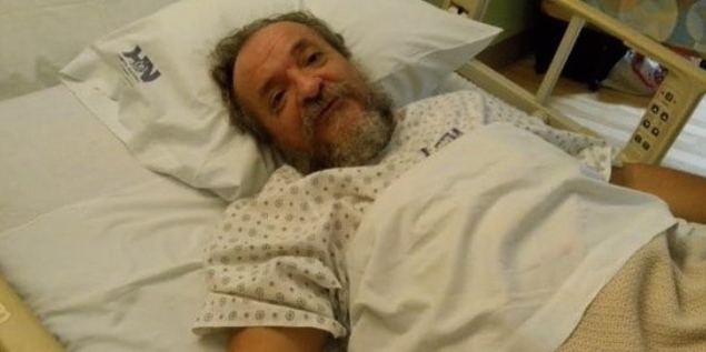 Vladimir Kokorev en el lecho de su cama hospitalaria.