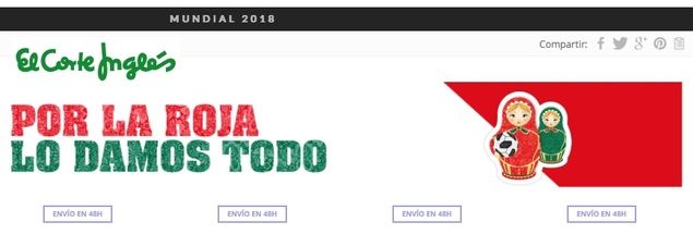 El Corte Inglés “lo da todo por La Roja” con cientos de regalos, experiencias únicas y partidos en directo (#PorLaRojaLoDamosTodo)