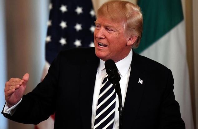 El presidente estadounidense, Donald Trump, asiste a una conferencia de prensa conjunta con el primer ministro de Italia, Giuseppe Conte en la Casa Blanca, en Washington D.C., Estados Unidos, el 30 de julio de 2018. El presidente de Estados Unidos, Donald Trump, dijo el lunes en Washington que está listo para reunirse con el presidente de Irán Hassan Rouhani sin condiciones. (Xinhua/Liu Jie)