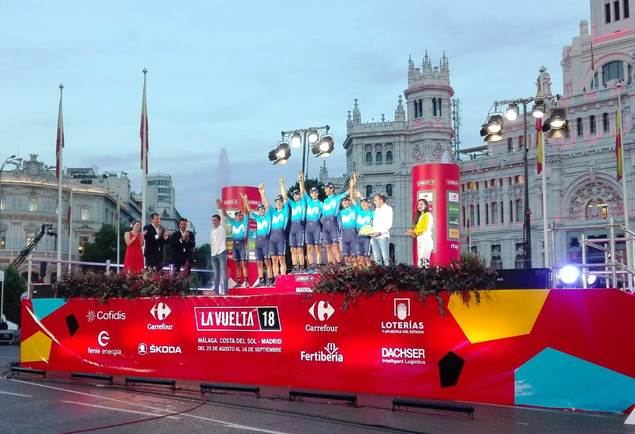 Movistar recibe por 10º año el premio Dachser al Mejor Equipo de La Vuelta