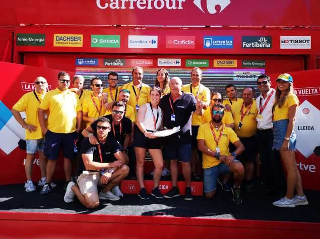 Movistar recibe por 10º año el premio Dachser al Mejor Equipo de La Vuelta