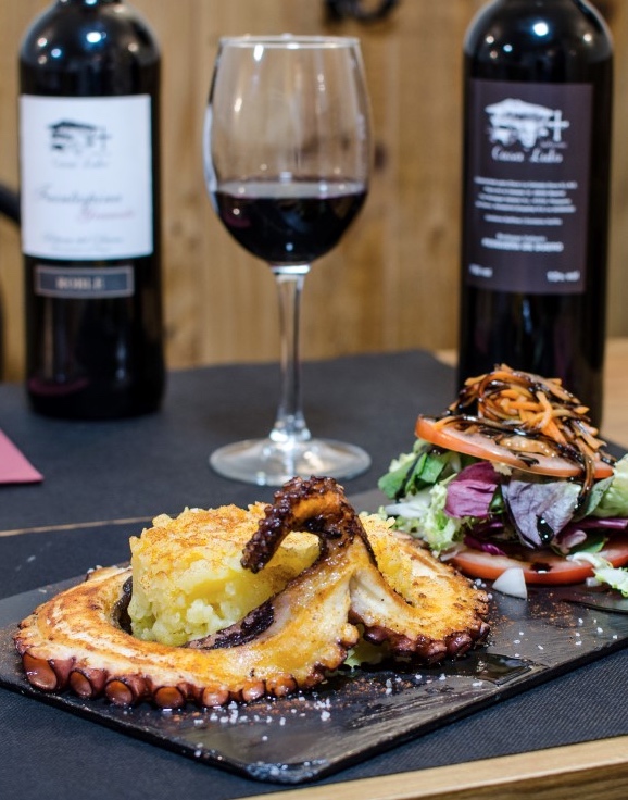 Sidrería Lulo ofrece un exquisito pulpo a la brasa.