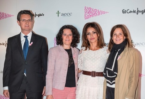 De izquierda a derecha, Enrique Montoya, director de Serrano, Ester Uriel, Mónica Cruz y Laura de Galarreta,