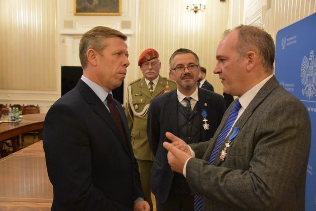 El Gobernador de Malopolska-Cracovia junto a Don Enrique de Villamor y Soraluce, fundador de APTCE.