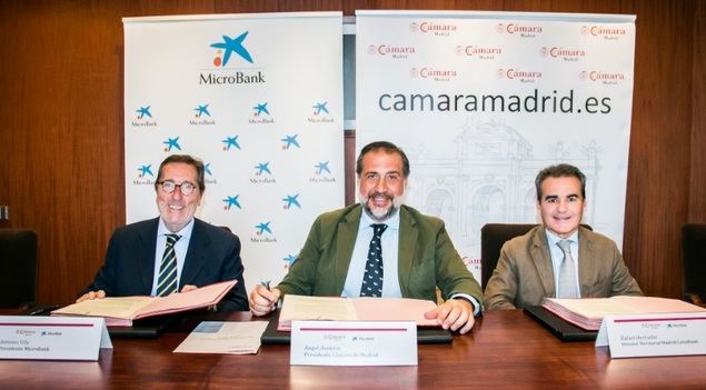 La Cámara de Comercio de Madrid y MicroBank suscriben un convenio de colaboración para incentivar el autoempleo y la actividad emprendedora en la región