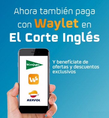 Los clientes de El Corte Inglés podrán pagar sus compras a través de la app Waylet de Repsol