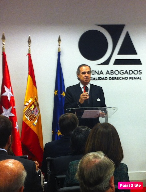 José María Alonso, decano del colegio de abogados de Madrid (ICAM), en un momento de su intervención.