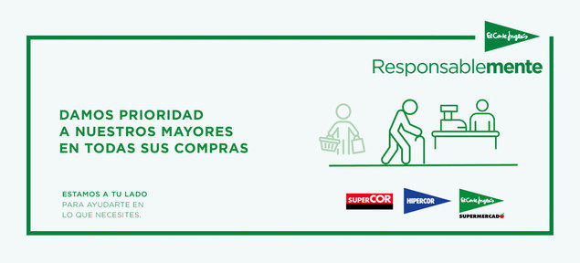 El Corte Inglés da prioridad a las personas mayores