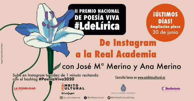 Ámbito Cultural amplía hasta el 30 de junio el plazo de inscripción para el “II Premio Nacional de Poesía Viva”