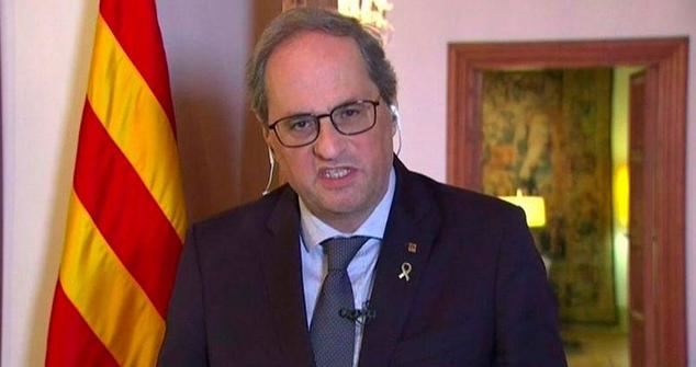 Quim Torra, presidente autonómico de Cataluña. 
