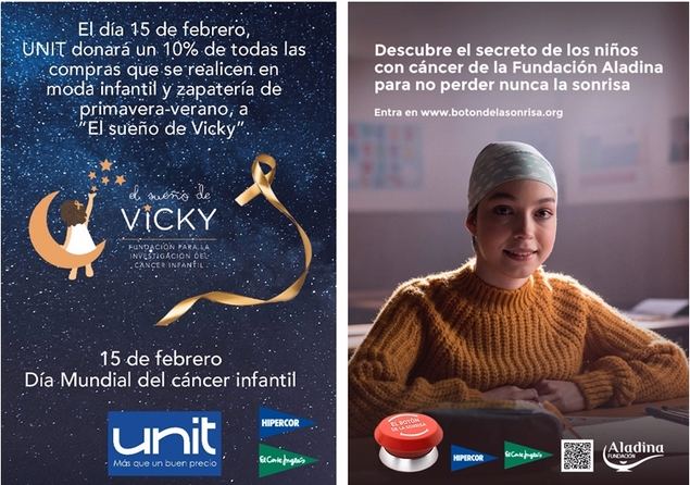 El Corte Inglés apoya a las fundaciones Aladina y El Sueño de Vicky en la lucha contra el cáncer infantil