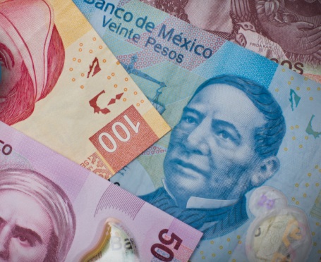 El peso mexicano toma ventaja por tercera jornada consecutiva