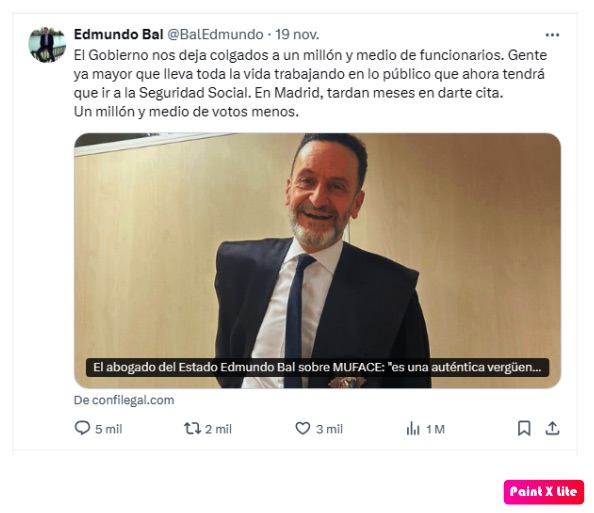 Esta semana el exportavoz de Ciudadanos en el Congreso puso un post en la red muy polémico sobre la situación de los funcionarios y el concurso desierto de la gestión del MUFACE.