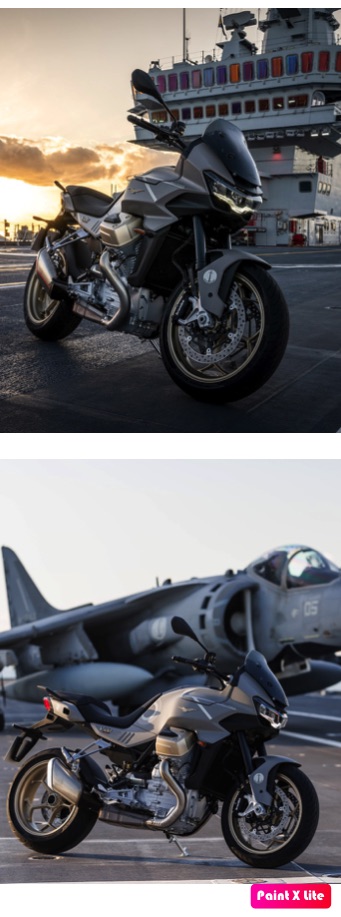 Moto Guzzi y la marina italiana celebran sus vínculos a bordo del portaaviones 'Cavour'