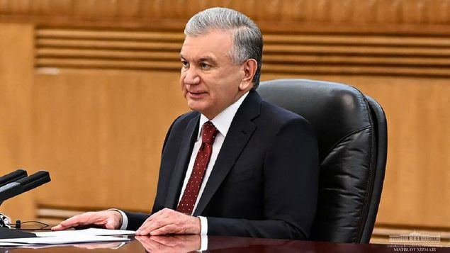 El presidente de Uzbekistán, Shavkat Mirziyoyev. (PHOTO/AFP PHOTO/UZBEK PRESIDENTIAL PRESS SERVICE)