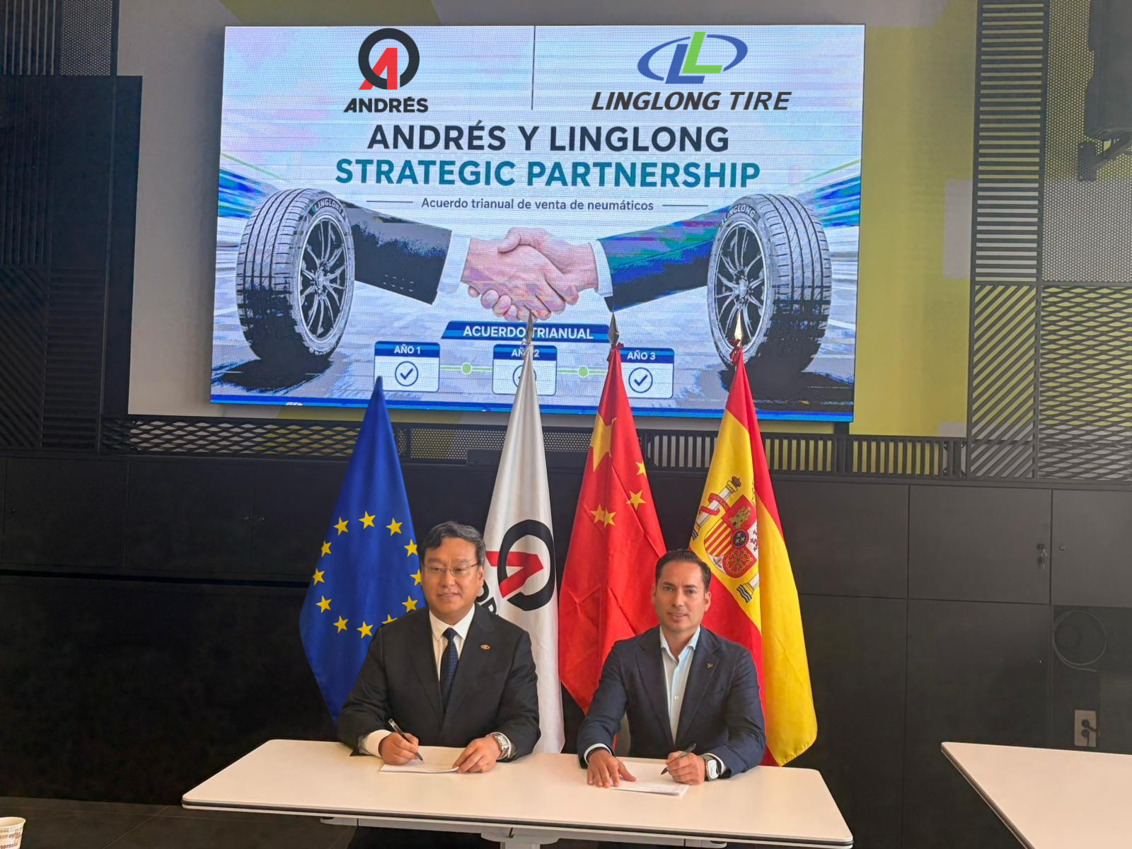 Grupo Andrés y Linglong Tire refuerzan su colaboración con un acuerdo estratégico para la distribución de neumáticos de turismo y camión en España