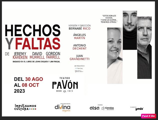 “Hechos y Faltas”, de Bernabé Rico, se estrena el 30 de agosto en el Teatro Pavón