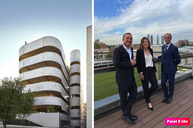 A la izquierda: Edificio de VITÁPOLIS en TOLEDO
A la derecha, Mariano Vallejo coordinador General de Vitápolis, junto a Eva Cuesta, directora General de Acerta España y Francisco Ordóñez CEO de Acerta en la sede de Acerta en Madrid.