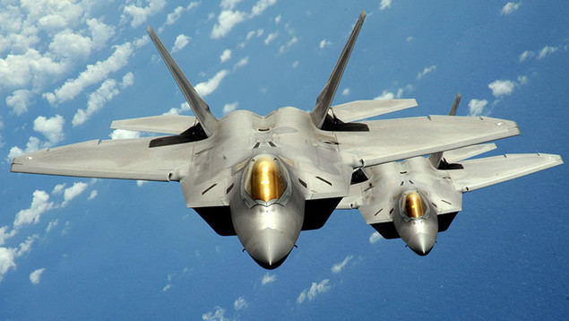 Dos F-35 de la Fuerza Aérea de los Estados Unidos. 