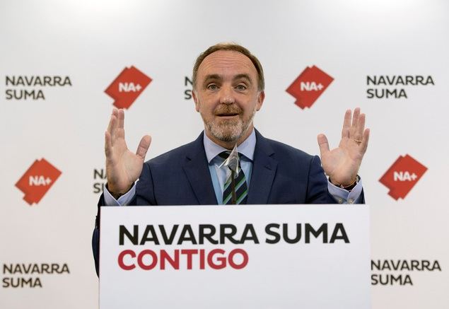 El presidente de UPN y líder de Navarra Suma, Javier Esparza.