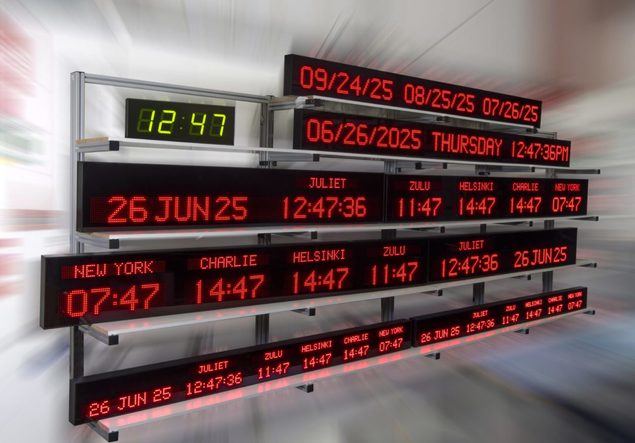 Relojes digitales de pared: precisión y sincronización para entornos laborales