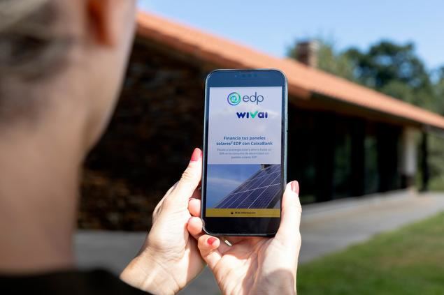 Las instalaciones fotovoltaicas de EDP pueden contratarse a través de Wivai con financiación de CaixaBank.