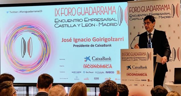 José Ignacio Goirigolzarri, presidente de CaixaBank, en el 'IX Foro Guadarrama', encuentro empresarial Castilla y León-Comunidad de Madrid.