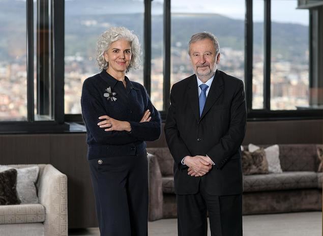 Amparo Moraleda, vicepresidenta de CaixaBank, y Tomás Muniesa, presidente de CaixaBank.