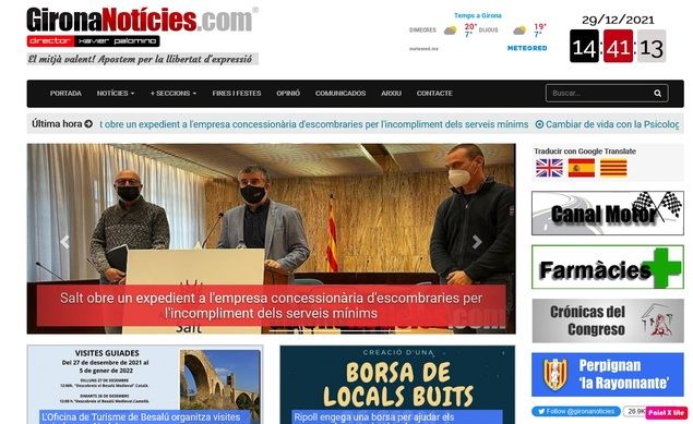 El portal GironaNotícies.com cierra el 2021 superando los 8 millones de visitas