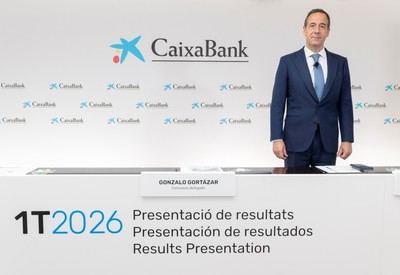 El consejero delegado de CaixaBank, Gonzalo Gortázar, durante la rueda de prensa de presentación de Resultados 1T 2026.