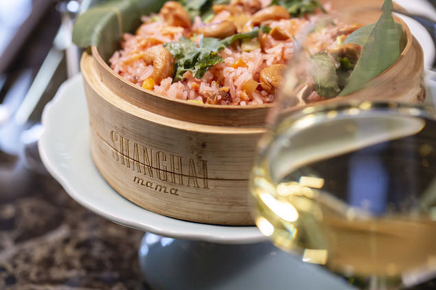 Arroz tropical del restaurante Shangai Mama