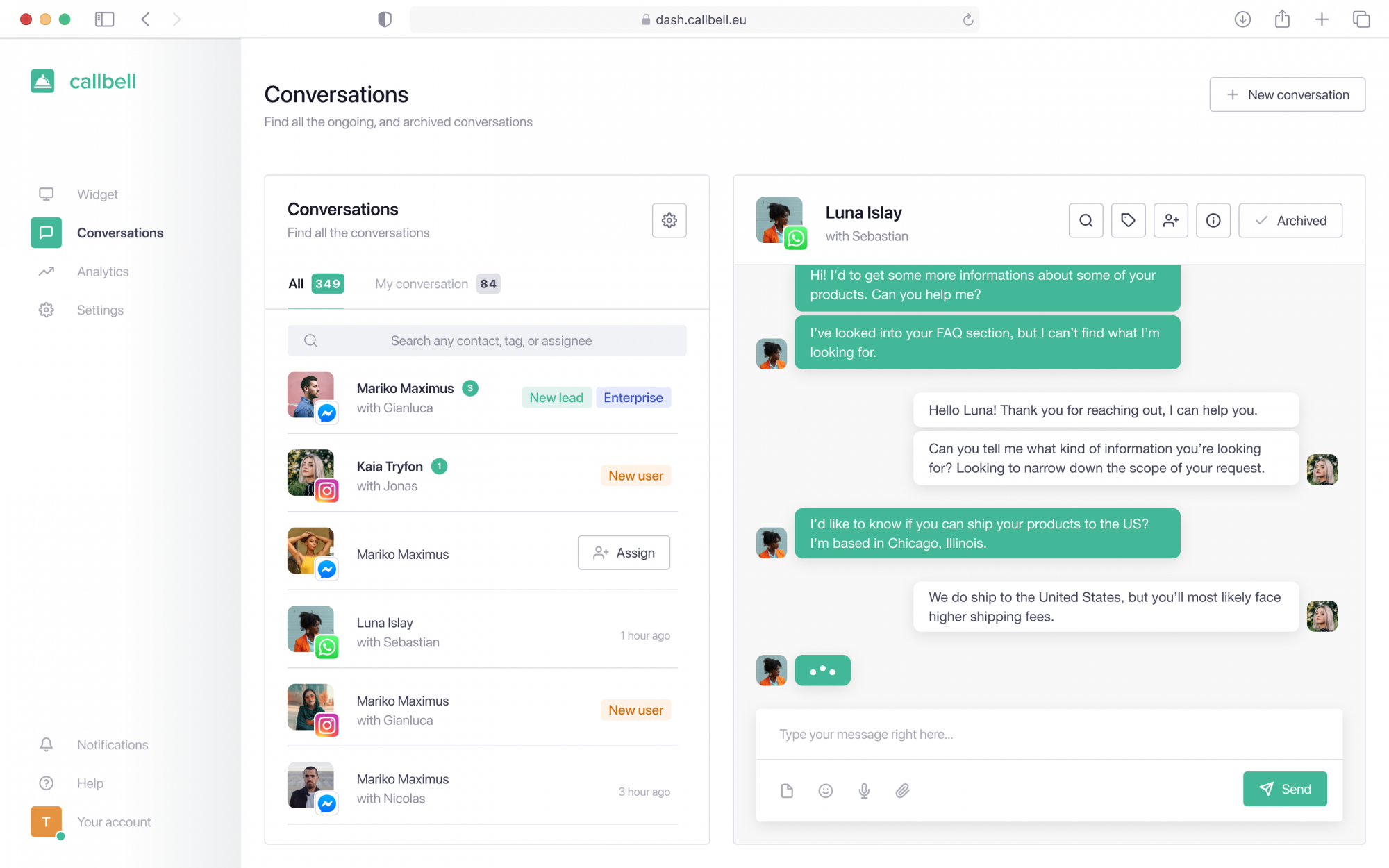 Callbell integra OpenAI a Whatsapp Business
