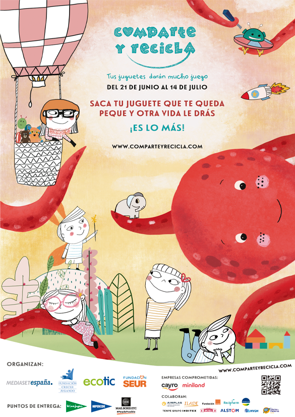 El Corte Inglés y la Fundación Crecer Jugando potencian donar, reutilizar y reciclar juguetes a través de “Comparte y Recicla”