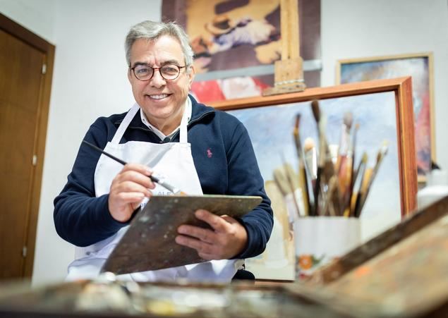 El pintor Emilio Fernández Galiano (Foto: Rafael Martín/EUROPA PRESS)