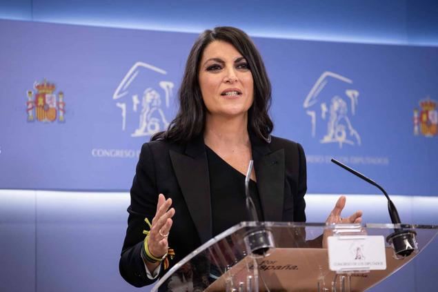 Macarena Olona durante una comparecencia en el Congreso de los Diputados.