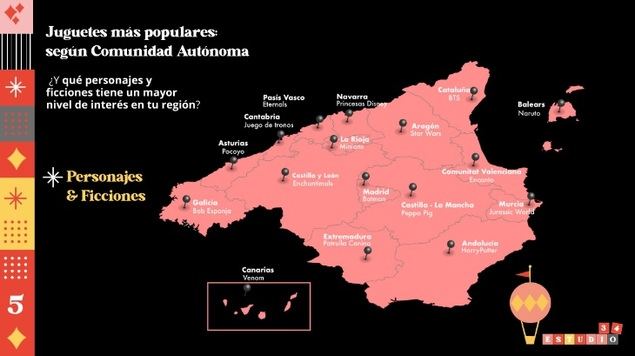 ¿Qué personaje de ficción tiene un mayor nivel de interés en tu región?