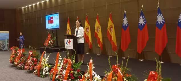 La nueva embajadora de Taiwán, Vivia Chang, durante su alocución en la celebración del 'Doble Diez', Día Nacional de Taiwán.