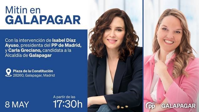 Unos vecinos de Galapagar considera que este mitin es contrario a la Ley Electoral por abusar y estar fuera del periodo de campaña electoral.
