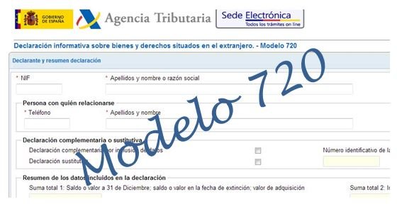 Correctivo europeo a España por el modelo 720