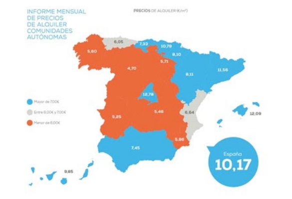 El precio del alquiler sube un 5,18% frente a abril del año pasado