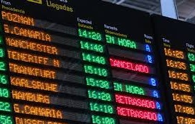 Uno de cada cuatro vuelos en España no llega puntual