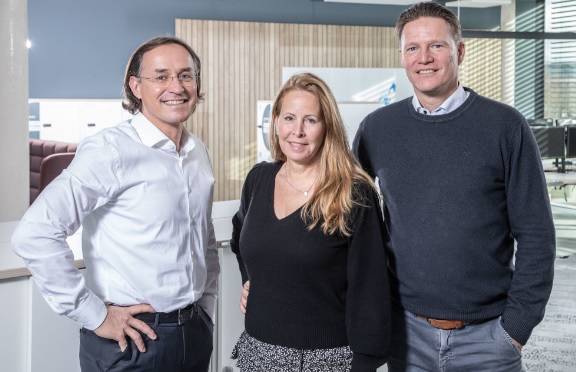 La gerencia de Surplex con visión de futuro. De izquierda a derecha: Uli Stalter, Ghislaine Duijmelings y Michael Werker.