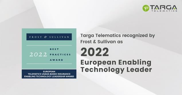Targa Telematics recibe el premio 'Europe Enabling Technology Leadership 2022' de Frost & Sullivan