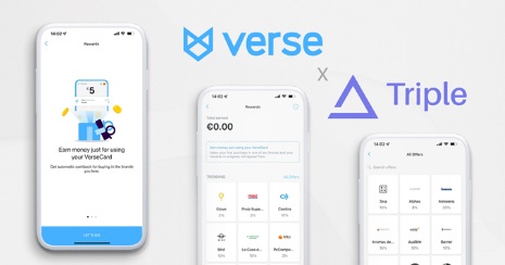 Verse se alía con la fintech Triple para lanzar su propio programa de cashback