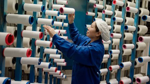 Crece el sector textil en China
