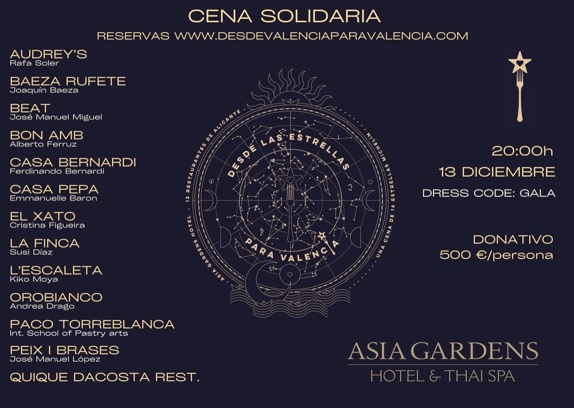 16 estrellas Michelin se unen en Asia Gardens Hotel & Thai Spa por una causa solidaria
