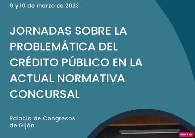 Gijón acogerá unas jornadas formativas sobre el crédito público en la normativa concursal