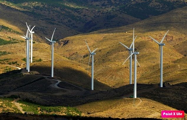 Parque eólico de Northland en Almería.