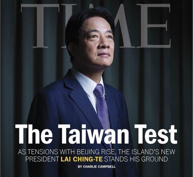 El presidente de Taiwán, Lai Ching-te. (Foto cortesía de la revista Time)